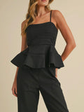 Power Pair Top & Pant Set in Black
