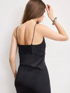 Satin Lace Camisole in Black