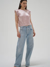 Paige Shine Top in Rosewater
