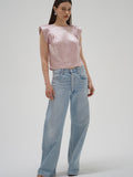 Paige Shine Top in Rosewater