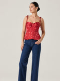 Selina Top in Red Polka Dot
