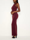 Scuba Twist Tank Maxi Dress in Oxblood