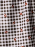 Football Check Tea Towel