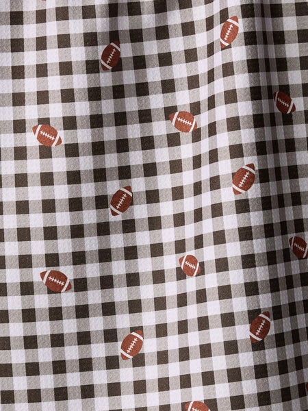 Football Check Tea Towel