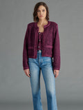 Emelia Sweater Jacket in Aubergine