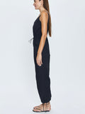 Viva Drawstring Jumpsuit in Noir