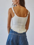 Kennedy Knit Corset Top in Off White