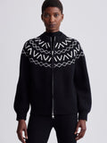 Alys Fairisle Knit Jacket in Black