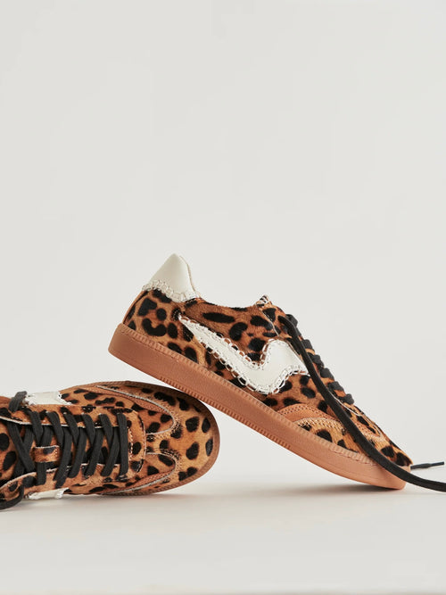 Notice Stitch Sneakers in Dark Leopard Calf Hair