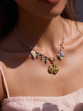Massena Summer Rope Charm Necklace in Pink