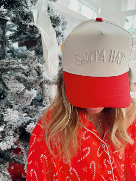 Santa Hat Trucker Hat in Red