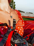 Pretty In Polka Dots Dress in Red