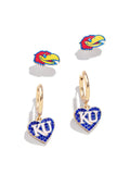 University of Kansas Earring Set of 2