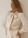 Off The Cuff Linen Top in Ivory