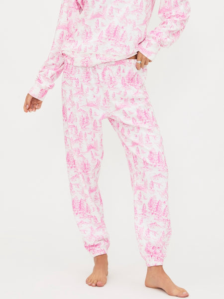 Georgie Pant in Powder Pink Toile