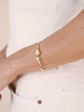 Golden Nautilus Shell Cuff Bracelet