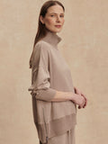 Barker High Neck Sweat in Taupe Marl