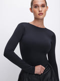 Scuba Scoop Back Bodysuit in Black
