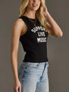 Support Live Music Tank in Black