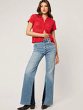 Isla Knit Top in Red