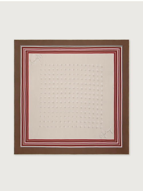 Silk Signature Scarf in Taupe Rumba Rose