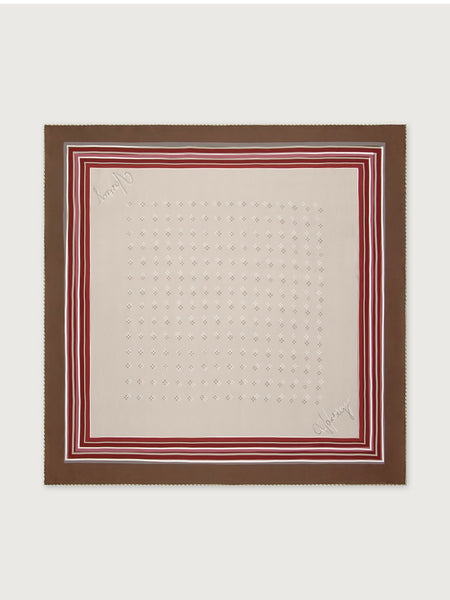 Silk Signature Scarf in Taupe Rumba Rose