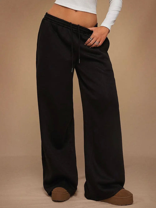 You Want A Fleece Of Me Sweatpants in Black