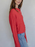 Piper Cardigan in Red