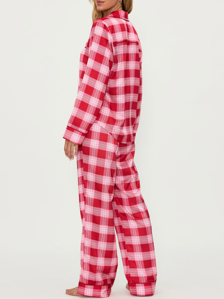 Livy & Connie PJ Set in Candy Cane Plaid