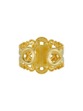 Handcast Gold Coin Adjustable Ring