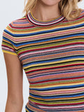 Selene Tee in Multi Stripe