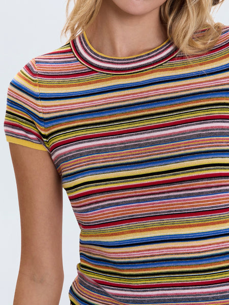 Selene Tee in Multi Stripe