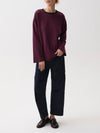Reena Oversized Tee in Velvet Navy