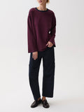 Reena Oversized Tee in Velvet Navy