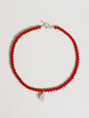 Joyeux Red Beaded Pearl Necklace