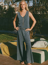 Scout Jersey Crop Flare in Emerald Cove