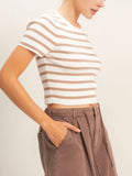 Show Your Stripes Tee in Taupe