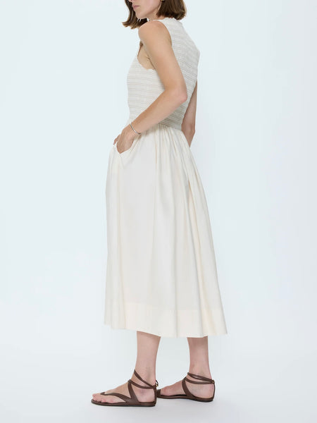 Gladys Dress in Oyster Shell