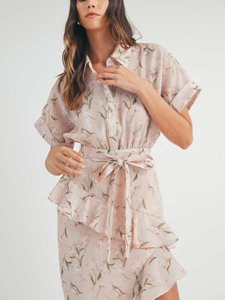 Not Your Typical Floral Dress in Peach