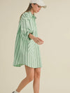 Just Right Shirt Dress in Green