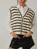 Always Classy Stripe Vest in Black & White