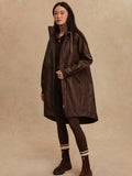 Kirsten Rain Coat in Dark Truffle