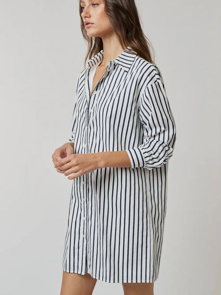 To The Boat Stripe Mini in Navy