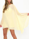 Olsen Mini Dress in Pale Yellow Chiffon