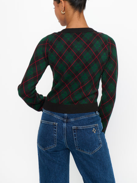 Tuck In Sweater in Mistletoe Plaid Knit