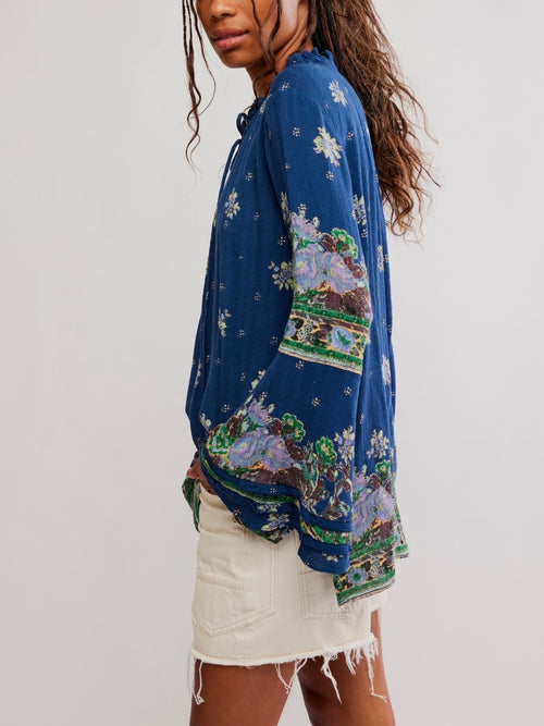 Bridgette Tunic in Deep Indigo Combo