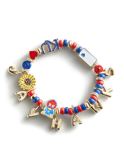 University of Kansas Motif Slogan Bracelet