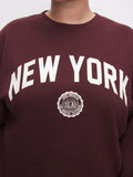 Brushed Fleece Graphic Crew Sweatshirt New York