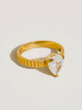 Emberlace Pear Stone Ring