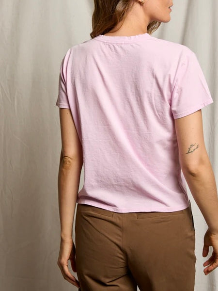 Harley Boxy Crew Tee in Sugar Pink